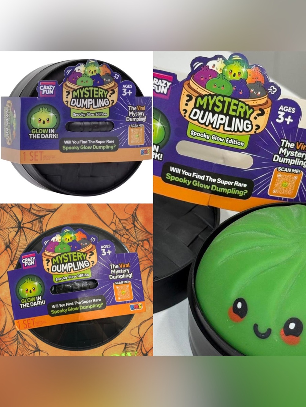 HALLOWEEN 🎃MYSTERY SQUISHY  Dumpling Spooky 👻 Glow in the Dark Edition | RMS